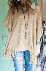 Grace & Lace Burgundy Poncho